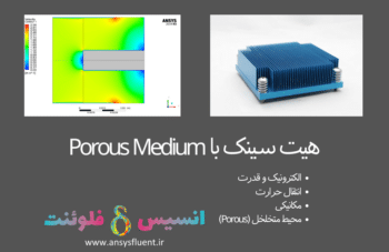 خنک کننده هیت سینک با Porous Medium، شبیه سازی با انسیس فلوئنت