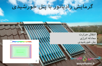 گرمایش رادیاتور با پنل خورشیدی، شبیه سازی با انسیس فلوئنت