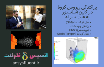 پراکندگی ویروس کرونا در آسانسور به دلیل عطسه، شبیه سازی با انسیس فلوئنت