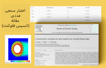 انتقال حرارت یک لوله پره دندانه ای، اعتبار سنجی عددی مقاله