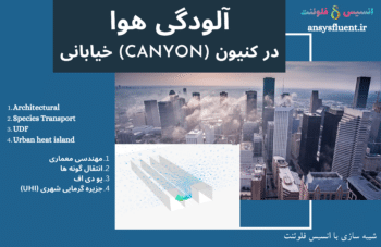 آلودگی هوا درون کنیون (canyon) خیابانی، شبیه سازی با انسیس فلوئنت