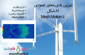 توربین باد محور عمودی H شکل با Mesh Motion، شبیه سازی با انسیس فلوئنت