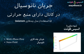 جریان نانوسیال در کانال دارای منبع حرارتی، شبیه سازی با انسیس فلوئنت