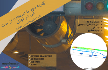 تهویه دود با استفاده از جت فن در تونل، شبیه سازی با انسیس فلوئنت