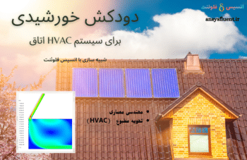 دودکش خورشیدی برای سیستم HVAC اتاق، شبیه سازی با انسیس فلوئنت