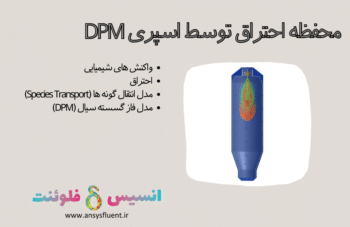 محفظه احتراق توسط اسپری DPM، شبیه سازی با انسیس فلوئنت