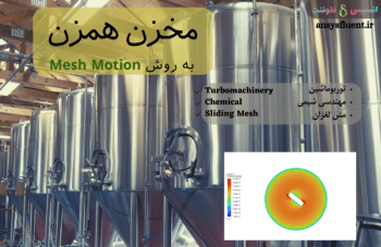 مخزن همزن به روش Mesh Motion، شبیه سازی با انسیس فلوئنت