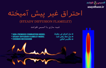 احتراق غیر پیش آمیخته (Steady Diffusion Flamelet)، شبیه سازی با انسیس فلوئنت